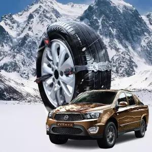 코란도스포츠 시즌2 벨트형 스노우 타이어체인 미끄럼방지