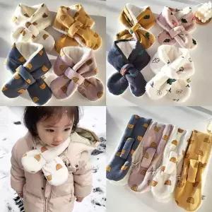 보송 크로스 아동 머플러 목도리 면 보온 유아 키즈 머플러 남아