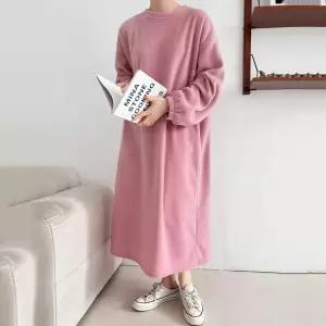 롱 후리스 박스 빅사이즈 원피스