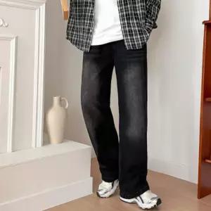 남성 기본핏 데일리 팬츠 스트레이트 허리밴딩 깔끔한 일자핏 데님 청바지