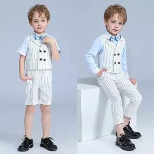 태리 화이트 스트라이프 반팔반바지or긴팔긴바지 서