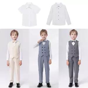 루이 롤업 댄디 반팔or긴팔셔츠 양장조끼 정장세트