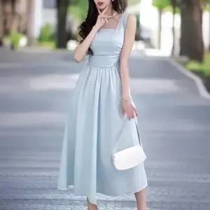 [디작소]여성 프렌치 헵번 캐주얼 멜빵 스커트 롱 원피스 (34448551)
