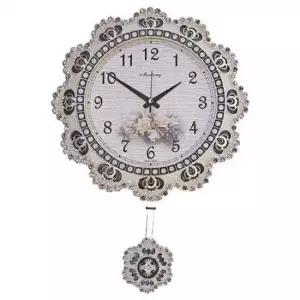 무소음 달랑이 추 흔들이 시계 마블 그린 370 CGS 거실벽시계