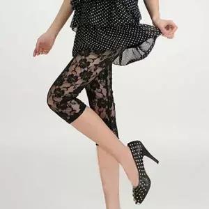 걸 썸머 쓰리쿼터 타이즈망사 쉬어소재 프릴레이스 시그니처