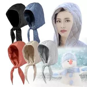 여성용 누빔 패딩 후드 방한 모자 겨울 등산 스포츠 따뜻한 목돌이