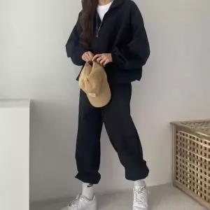 여성용 가을 긴팔 상하복 쿨링 팬츠 데일리 외출복 편안한