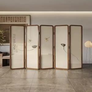 자수병풍 인테리어 동양화 가림막 거실 고화 화조화 매화