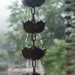 처마장식 레인 체인 낙수관 우산 물받이 인테리어