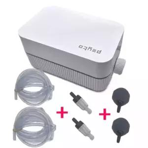 페이토 토네이도 무소음 기포발생기 2구 + 역류방지기 2개 + 콩돌 2개 + 에어 호스 2M 2개 포함 기포기 산