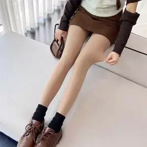 겨울 기모 팬티 스타킹 유발 여자 보정 압박 타이즈 융털 살색