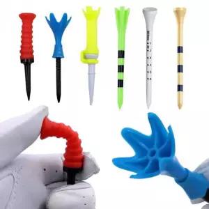 골프티 홀더 티꽂이 대나무 플라스틱 실리콘 우레탄 삼발이 눈금