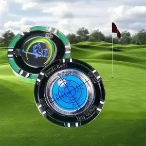 골프공 경사 측정 볼마커 수평계 양면 경사도 체크 골프 필드