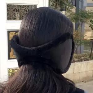 겨울 방한 벨벳 귀도리 왕 귀마개 블랙 귀돌이 골프귀마개