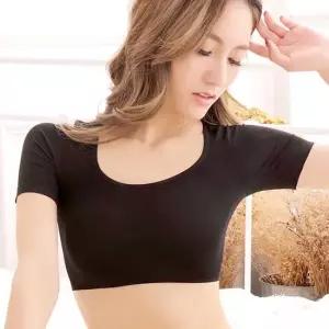 여자 얇은 통기성 좋은 겨땀 패드 내장 숏탑 크롭탑 땀패드 겨땀패드 데오패치