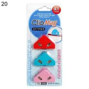 [문구] 오피스용품 문구 코너 자석 집게 CMC3 3개입 20개