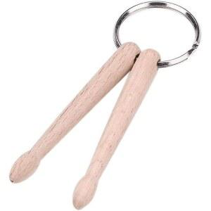 미니 드럼 스틱 열쇠고리 나무 드럼 스틱 퍼커션 열쇠고리 장식 열쇠고리 및 전문가용, 드럼 및 퍼커션 액세서리