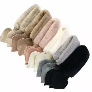 [콩심팥심]나프커 페이크퍼 털 목도리 리본 고리 니트 간절기 겨울 머플러