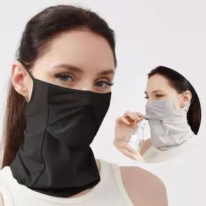 골프페이스커버 쿨링 페이스커버 블랙 골프 조깅 등산 스포츠