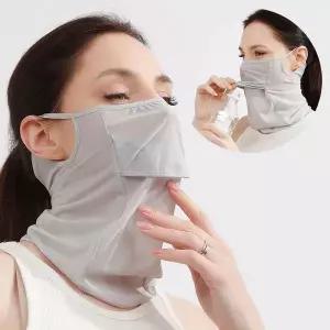 골프페이스커버 쿨링 페이스커버 그레이 골프 조깅 등산 마스크