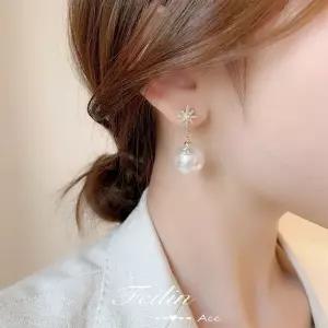 귀찌 원터치 드롭 더블 돌잔치 귀걸이 승무원 심플 한복 웨딩 클래식 링 단아한 리본