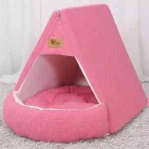[반려] 애완동물 강아지 하우스 텐트 방석 쿠션 매트 핑크색 애견용 휴식 공간