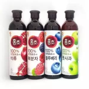 청정원 자연발효 홍초 발효숙성 식초음료 900ml 1개