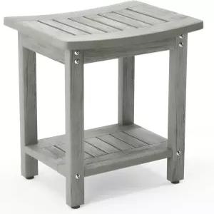 루에 보나 HDPS 샤워 벤치 시트 내부 방수용 스툴 보관 선반이 있는 다리 면도용 목욕 스파 풋 내후성/