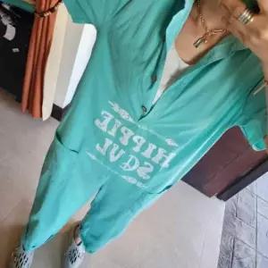 면 린넨 시원한 오버핏 점프수트