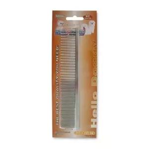 헬로도기 크롬 철빗 강아지 스텐빗 얼굴 브러쉬 미용 강아지빗 눈썹빗 미용용품