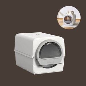 Peterest 고양이 반자동 화장실 공간 공기순환 배변통 밀폐형구조 반려묘 탈취 후드화장실 초대형