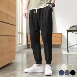 배기바지 밴딩 린넨 편한 허리 남자 고무줄 조거팬츠