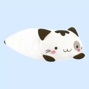 미네코 사각쿠션 소 30cm 화이트 고양이쿠션 베게 네코 사각 쿠션 30 cm