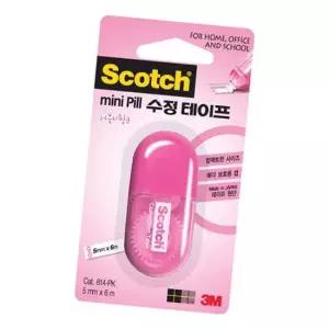 3M 미니필 수정테이프 5x6m 핑크 1p 지우개 볼펜 팬시