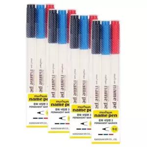 문화 네임펜 3색 세트 4P 초등 준비물 사인펜 싸인펜