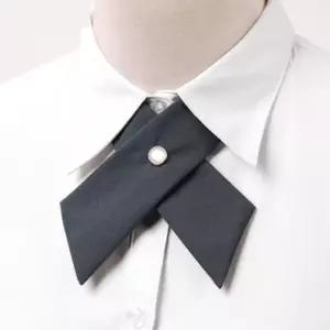 넥타이 패션소품 기본넥타이 크로스넥타이 그레이 여성용 유니폼 셔츠 리본타이 단체