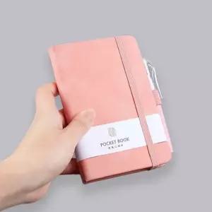 데일리 업무 용 노트 포켓 다이어리 펜 세트 핑크