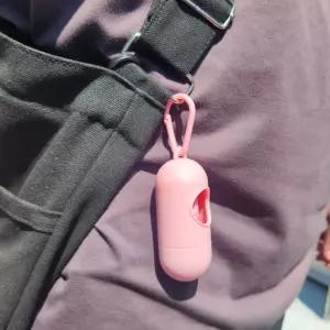 강아지 배변봉투 케이스 산책용 풉백 똥츄 디스펜서 핑크