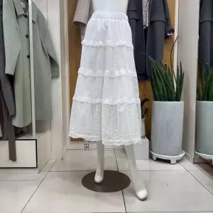 [하프클럽/] DP01 코튼 플라워 레이스 롱 스커트 CP3WSK01