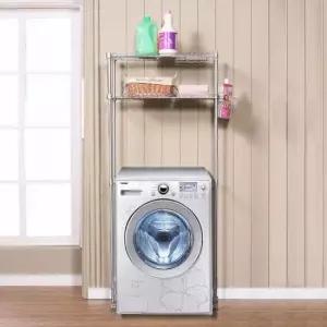 [JED] 세탁기수납 매탈랙19파이 세탁기선반2단740 실버