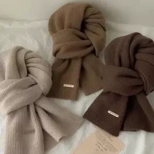 베이직니트목도리 목도리 무지 머플러 골지 겨울 여성패션 캐주얼