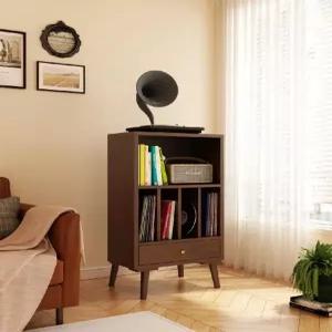 LP보관함 진열대 턴테이블 엘피 lp장 우드 레코드 선반 보관함