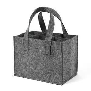 [하프클럽/브이와이]펠트 와인백 그레이 술병 보관가방 6구 24x18cm
