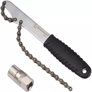 체인 채찍이 있는 보노에아 자전거 카세트 제거 도구 스프로켓 잠금 링 프리휠 리무버