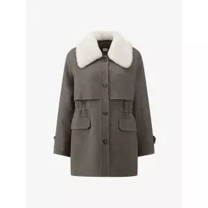 [듀엘](센텀시티점)무스탕 카라 하프 코트 D254MSJ557