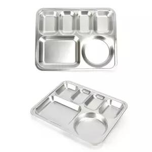 [하프클럽/브이와이]성인 식판 스텐식판 27종 4찬 37.2x29.2cm 40호