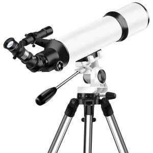망원경, 갤리예스 90mm 구경 600mm FL, 전화 삼각대, 금속 APP 어댑터, 고성능 조리개 및 스테인리스 스타게이징 AZ