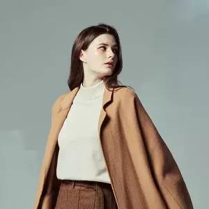 [비버리힐스폴로클럽][비버리힐즈폴로클럽] 여성 클래식 WOOL 블렌디드 솔리드 모크넥