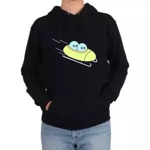 [RIZPICK]기모후드티 봅슬레이 원형캐릭터 겨울스포츠 썰매차 눈그림