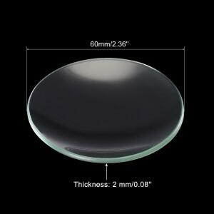 호환 6Pcs 실험실 시계 유리 50 60 70 90 100 120mm 직경 비커 커버 가장자리 모따기 투명 표면 접시